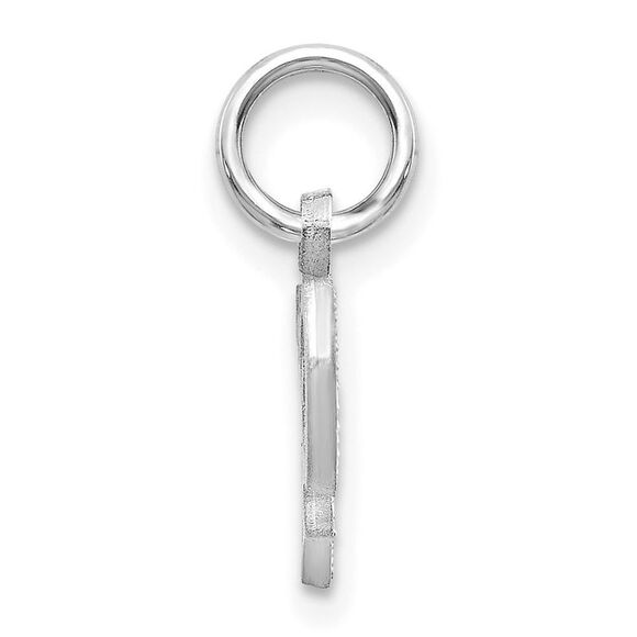 14k White Gold, Isabelle Collection, Mini Letter P Initial Charm - Picture 2 of 5